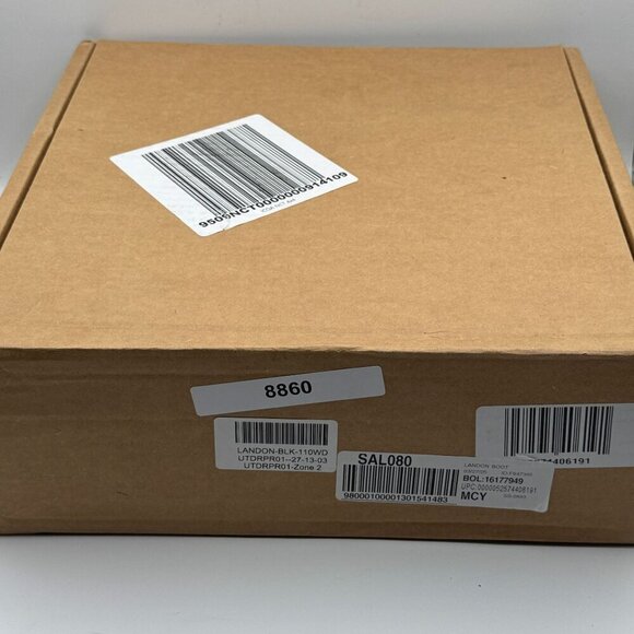 Vance Landon Black Vegan Leather Chelsea Boots Wooden Heel Rubber Sole 11 W - Picture 9 of 10